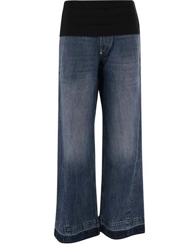 Stella McCartney Weite bein denim jeans made in italy - Blau