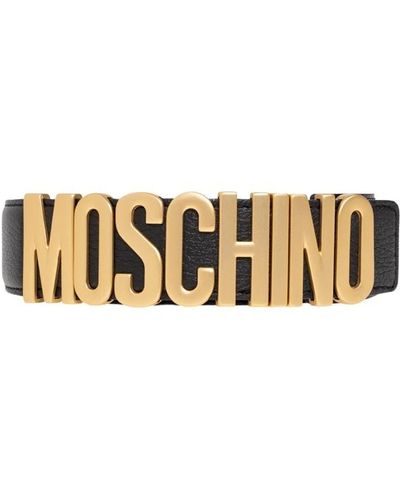 Moschino Cintura con logo - Metallizzato