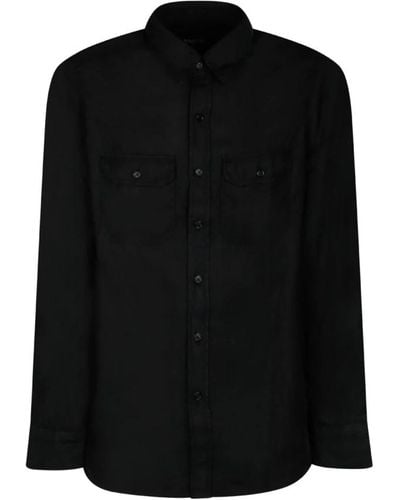 Tom Ford Camicia nera militare con tasche - Nero