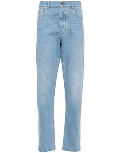 Brunello Cucinelli Klare blaue jeans für männer