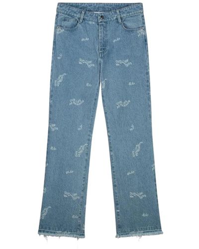 OLAF HUSSEIN Wavy aop jeans azul