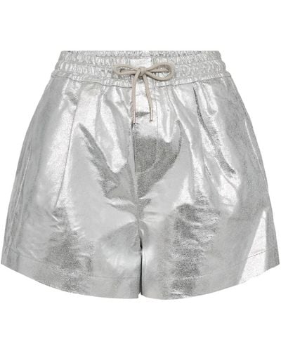 co'couture Schicke leder crackle shorts & knickers - Grau