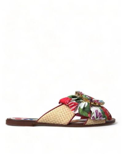 Dolce & Gabbana Esclusivi sandali piatto con stampa floreale - Multicolore