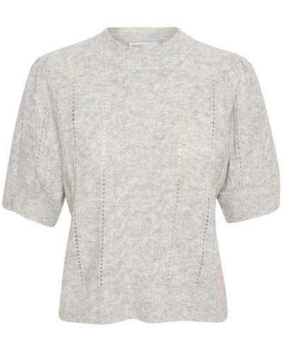 Karen By Simonsen Round-Neck Knitwear - Grey