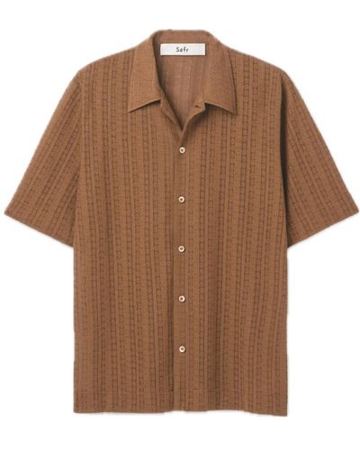 Séfr Short Sleeve Shirts - Brown
