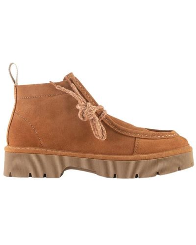 Pànchic Lace-Up Boots - Brown