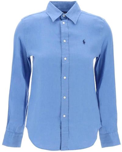 Ralph Lauren Polo linen canvas shirt for men/w - Blu