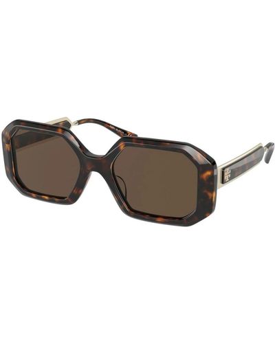 Tory Burch Kira Rectangular Sunglasses - Brown