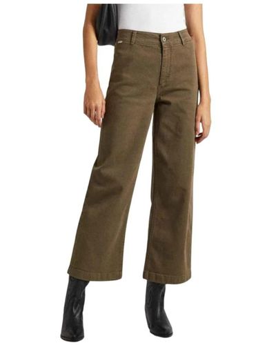 Pepe Jeans Cropped Trousers - Green