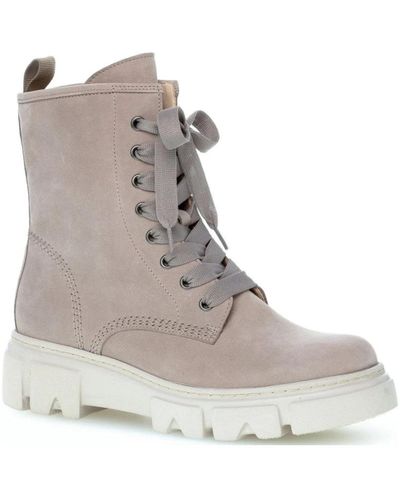 Gabor Lace-Up Boots - Grey