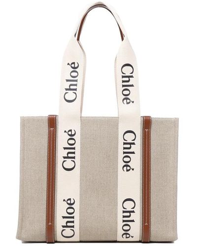 Chloé Tote Bags - Natural