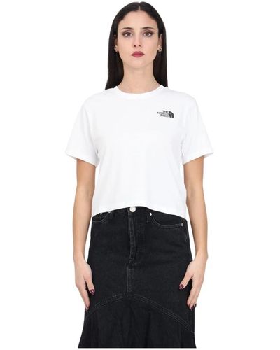The North Face Blanca corta cintura camiseta simple dome - Blanco