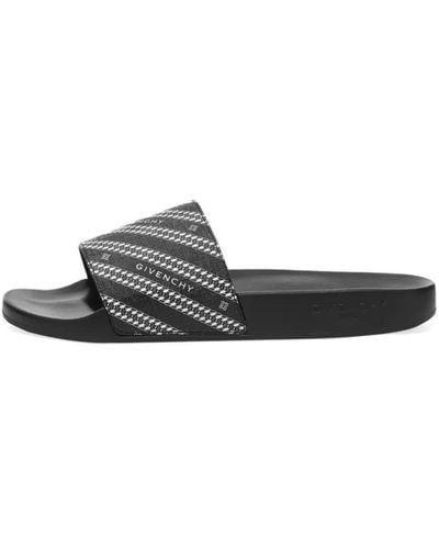 Givenchy Ketten-logo-slide-sandale - Schwarz
