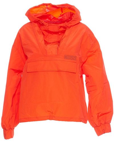 Ganni Wind Jacket - Orange