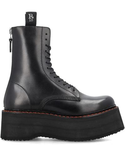 R13 Lace-Up Boots - Black