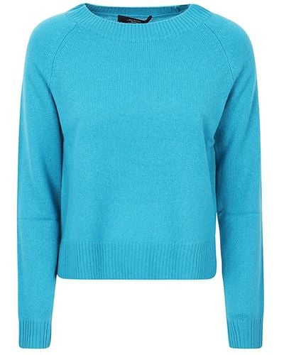Weekend by Maxmara Türkiser cashmere basic pullover - Blau