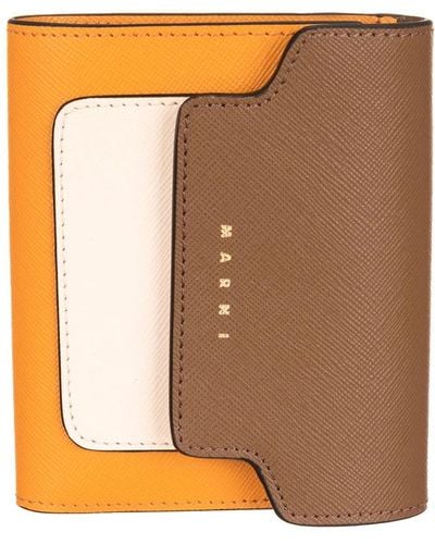 Marni Wallet flap squared - Arancione