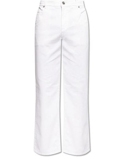 Etro Logo-bestickte jeans - Weiß