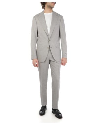 Canali Single Breasted Suits - Grey
