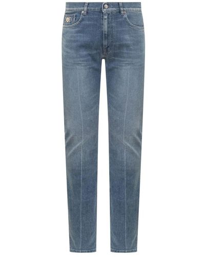 Versace Jeans > slim-fit jeans - Bleu