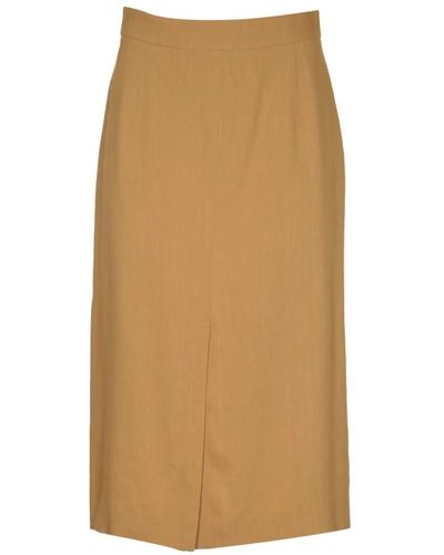 Alberta Ferretti Midi Skirts - Natural