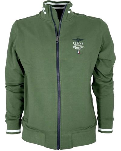Aeronautica Militare Zip-sweatshirt grün tricolor pfeile
