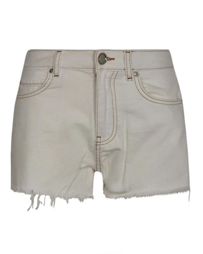 Pinko Shorts in denim bianco biancaneve ss24 - Grigio