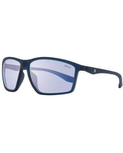 BMW Blaue rechteckige sonnenbrille mit uv-schutz