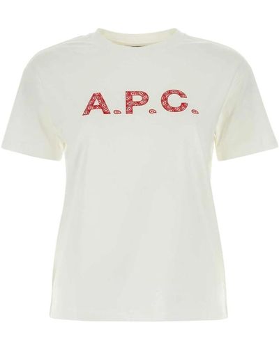 A.P.C. Camiseta blanca de algodón - Blanco