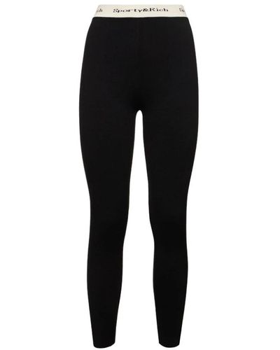 Sporty & Rich Trousers - Negro