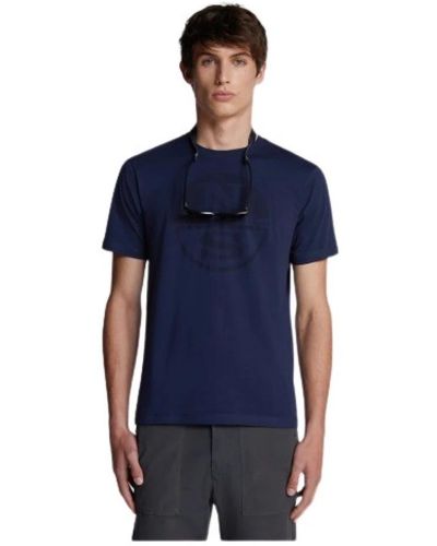 North Sails Organisches t-shirt mit rundhalsausschnitt und kurzen ärmeln - Blau