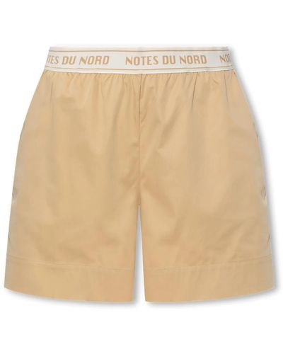 Notes Du Nord Kira Shorts mit Logo - Natur