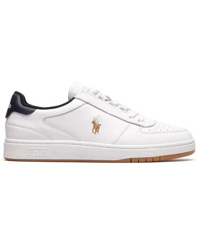 Ralph Lauren E Court Sneakers mit Memory Foam Einlegesohlen - Weiß