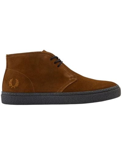Fred Perry Ginger suede hawley stivale desert - Marrone