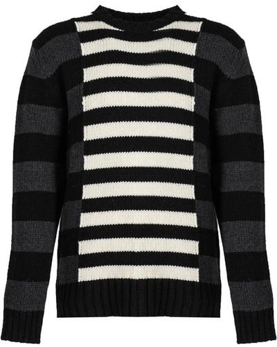 Les Hommes Knitwear > round-neck knitwear - Noir