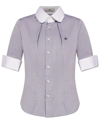 Vivienne Westwood Camisa con logo - Morado