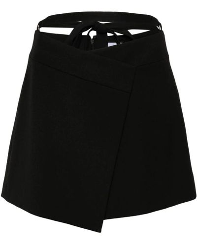 Patou Falda negra con diseño asimétrico - Negro