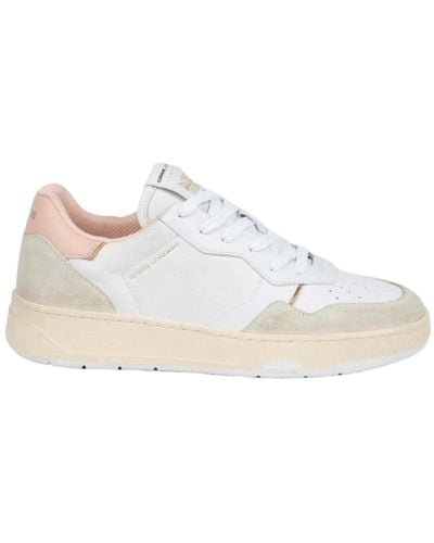 Crime London Weiße und blush timeless sneakers