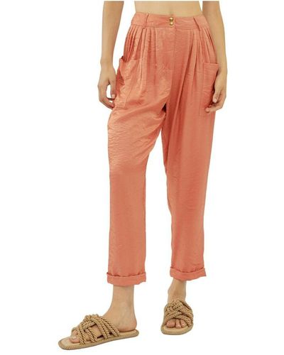 Silvian Heach Soft crop trousers with pinces - Naranja