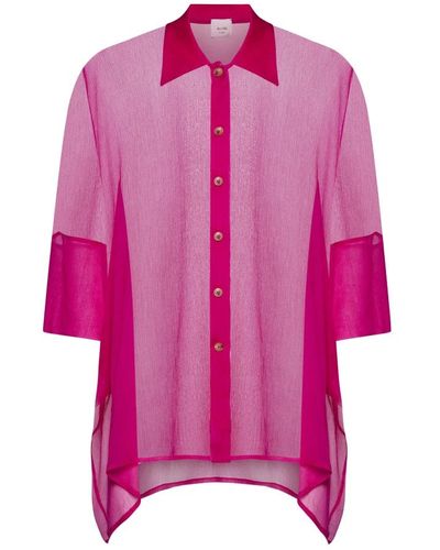 Alysi Fuchsia blusen für frauen - Pink