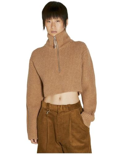 Eytys Kylo maglione in lana con zip - Marrone