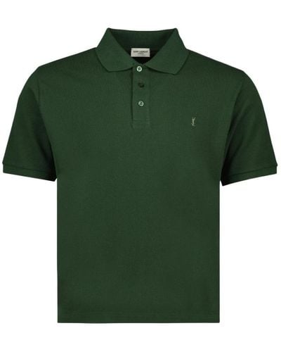 Saint Laurent Polo Shirts - Green