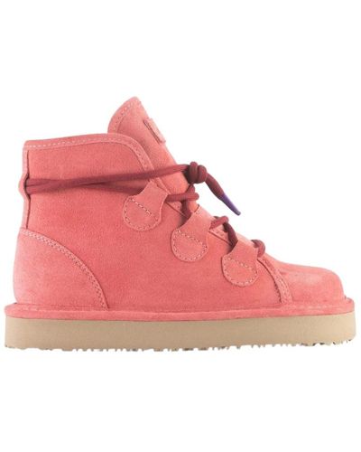 Pànchic P67 ankle boot suede faux fur lining mellow rose - Rosa
