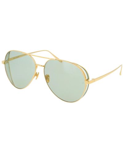 Linda Farrow Ace sonnenbrille für stilvollen schutz - Gelb