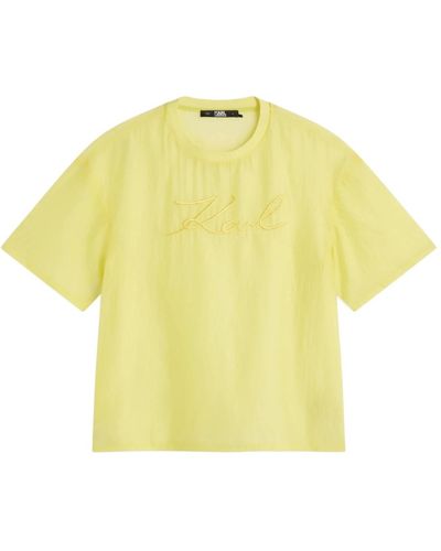 Karl Lagerfeld Ikonik 2.0 grafik t-shirt - Gelb
