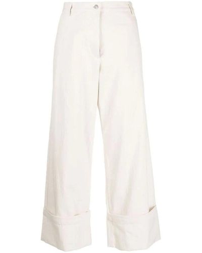 Moncler Pantaloni in cotone neutri - Bianco