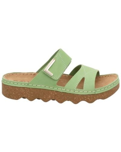 Rohde Grüne sandale - bequemes nubuk