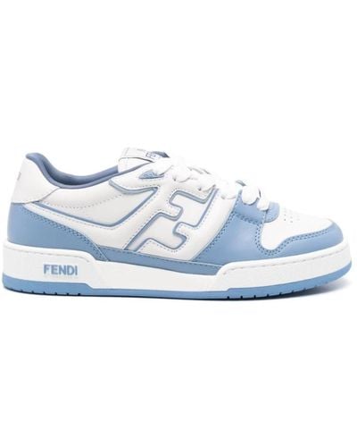 Fendi Blau & weiß farbblock sneakers