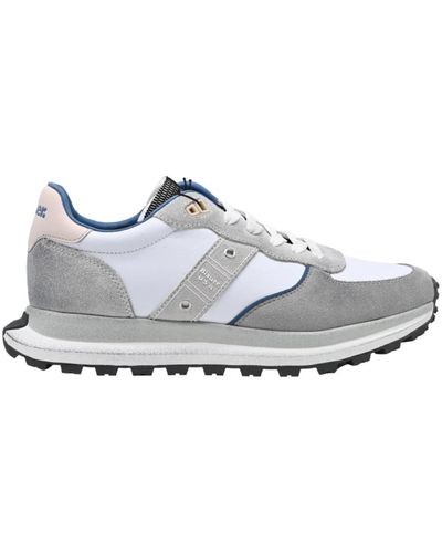 Blauer Sneakers bianco grigio