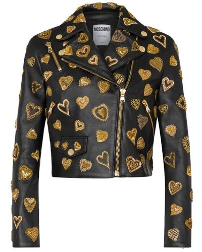 Moschino Leather Jackets - Green